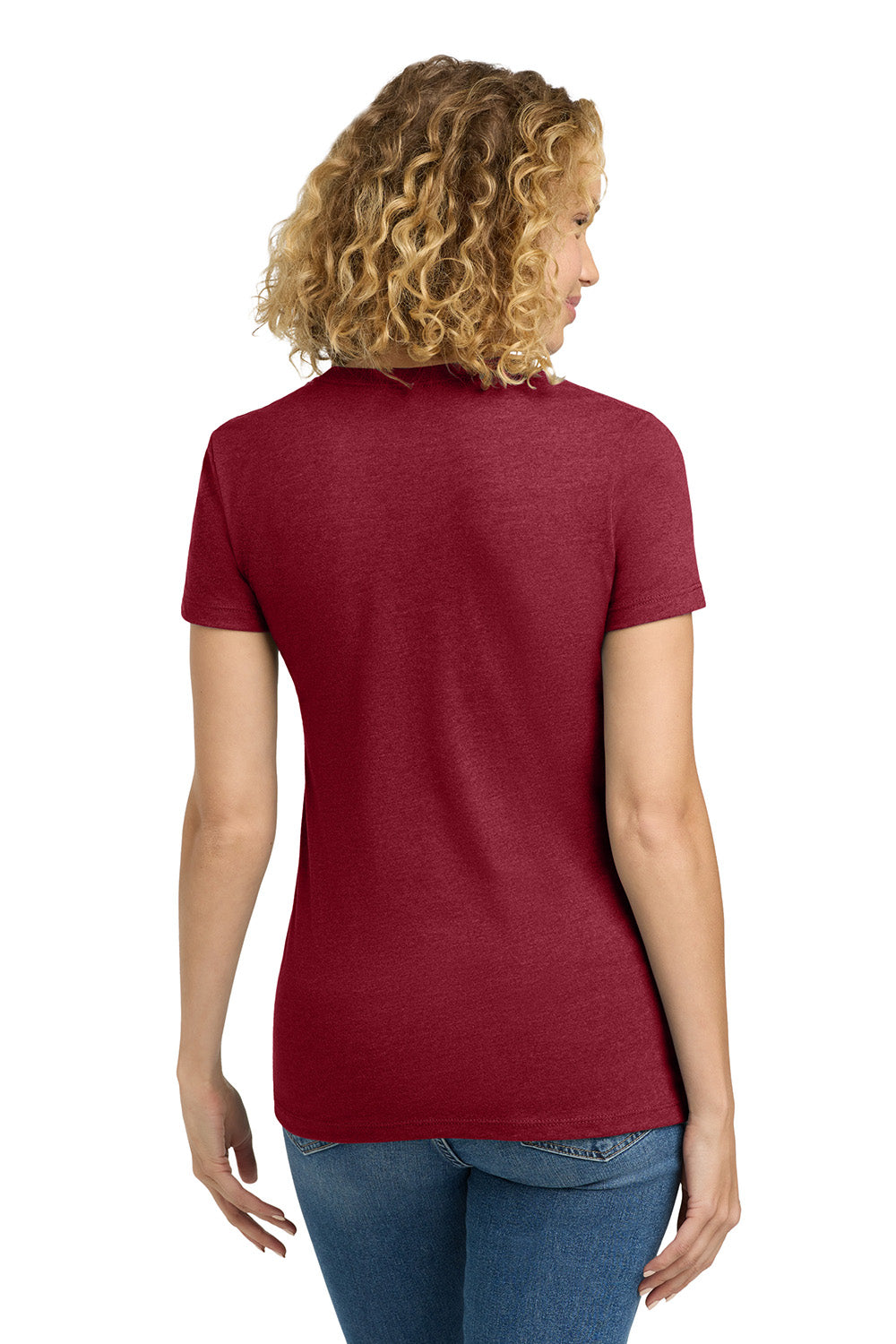 Next Level NL6610/6610 Womens CVC Jersey Short Sleeve Crewneck T-Shirt Cardinal Red Model Back