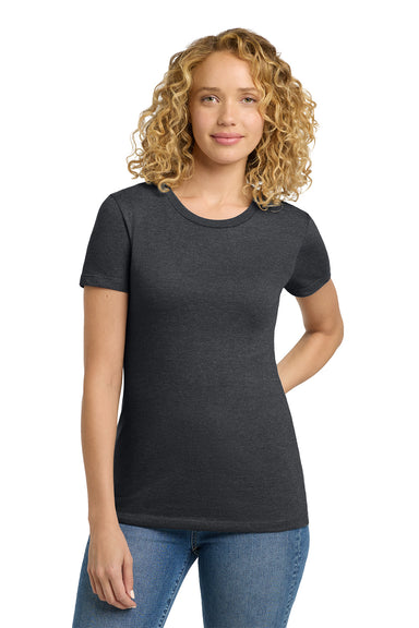 Next Level NL6610/6610 Womens CVC Jersey Short Sleeve Crewneck T-Shirt Charcoal Grey Model Front