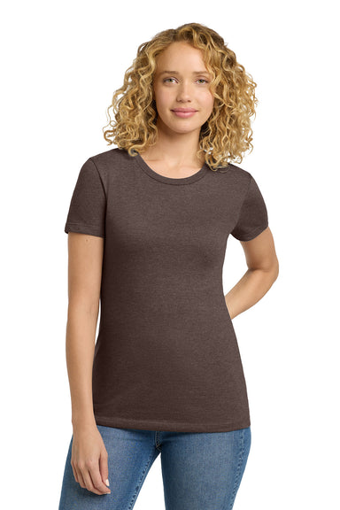 Next Level NL6610/6610 Womens CVC Jersey Short Sleeve Crewneck T-Shirt Espresso Brown Model Front