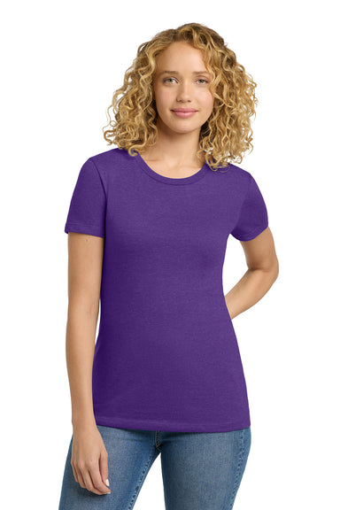 Next Level NL6610/6610 Womens CVC Jersey Short Sleeve Crewneck T-Shirt Purple Rush Model Front