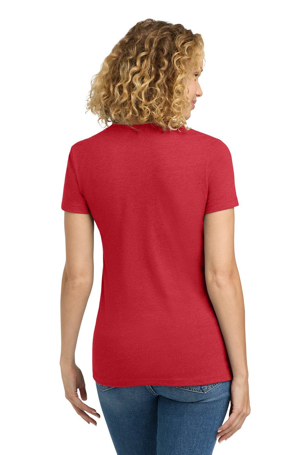 Next Level NL6610/6610 Womens CVC Jersey Short Sleeve Crewneck T-Shirt Red Model Back