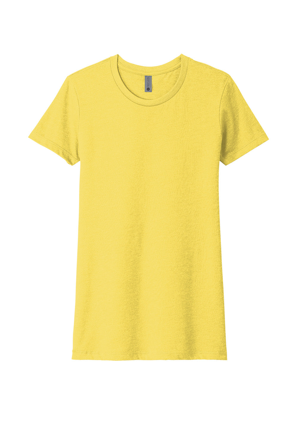 Next Level NL6610/6610 Womens CVC Jersey Short Sleeve Crewneck T-Shirt Banana Cream Yellow Flat Front