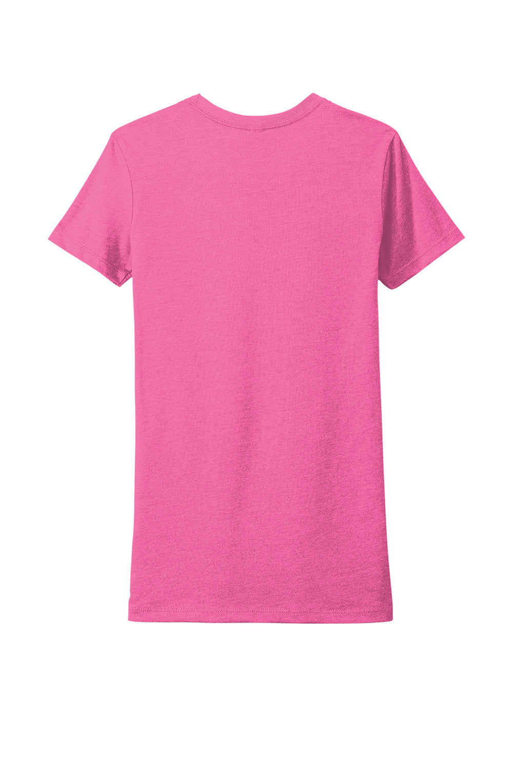 Next Level NL6610/6610 Womens CVC Jersey Short Sleeve Crewneck T-Shirt Hot Pink Flat Back