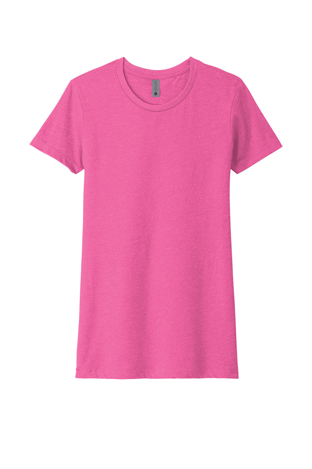 Next Level NL6610/6610 Womens CVC Jersey Short Sleeve Crewneck T-Shirt Hot Pink Flat Front