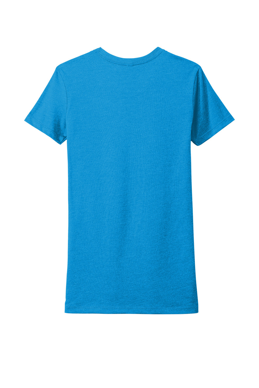 Next Level NL6610/6610 Womens CVC Jersey Short Sleeve Crewneck T-Shirt Turquoise Blue Flat Back