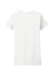 Next Level NL6610/6610 Womens CVC Jersey Short Sleeve Crewneck T-Shirt White Flat Back