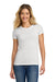 Next Level NL6710/6710 Womens Jersey Short Sleeve Crewneck T-Shirt Heather White Model Front