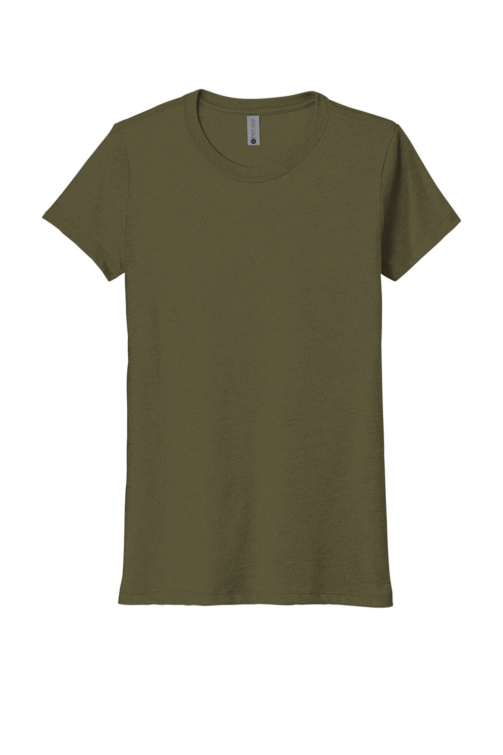 Next Level NL6710/6710 Womens Jersey Short Sleeve Crewneck T-Shirt Military Green Flat Front