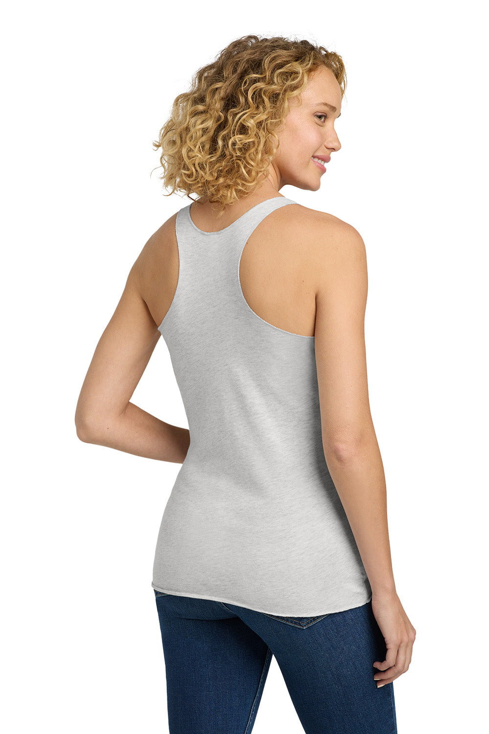 Next Level NL6733/6733 Womens Tank Top Heather White Model Back