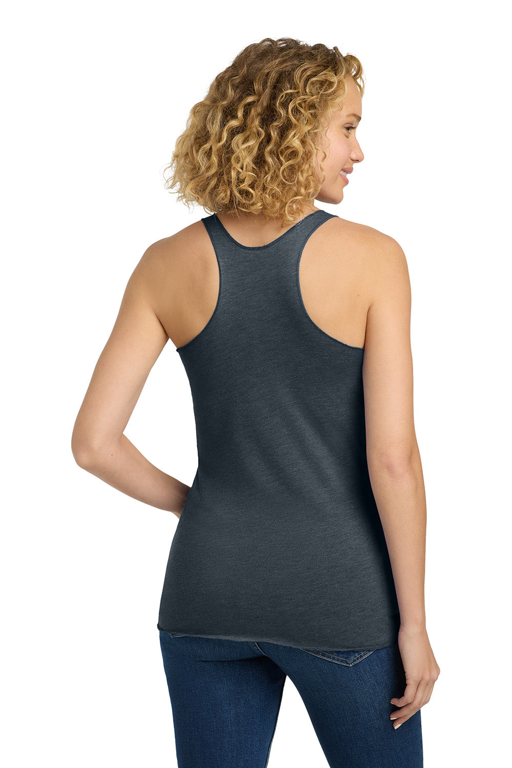 Next Level NL6733/6733 Womens Tank Top Indigo Blue Model Back