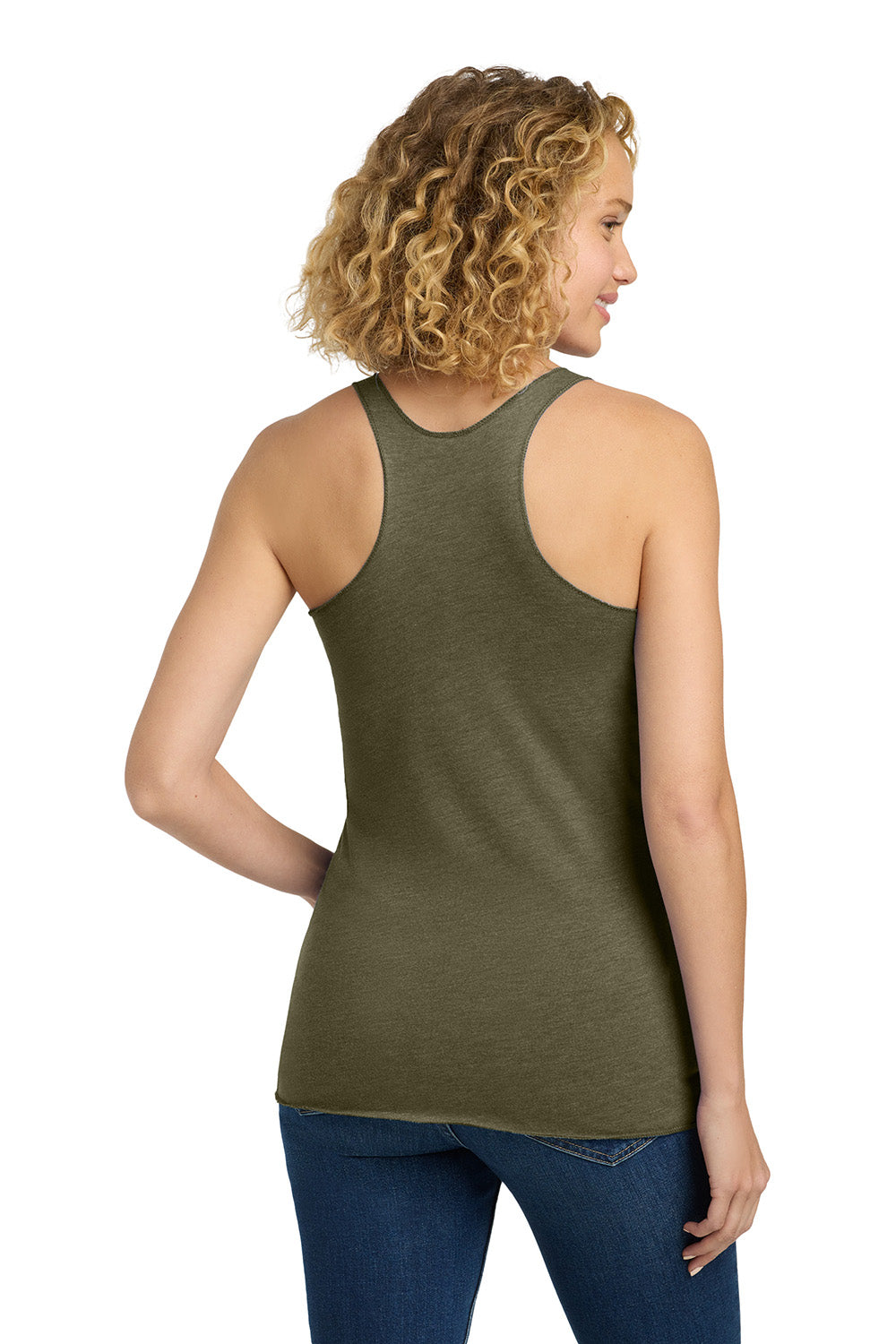 Next Level NL6733/6733 Womens Tank Top Military Green Model Back