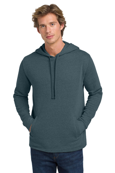 Next Level NL9300/9300 Mens PCH Fleece Hooded Sweatshirt Hoodie w/ Pockets Heather Slate Blue Model Front