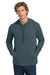 Next Level NL9300/9300 Mens PCH Fleece Hooded Sweatshirt Hoodie w/ Pockets Heather Slate Blue Model Front