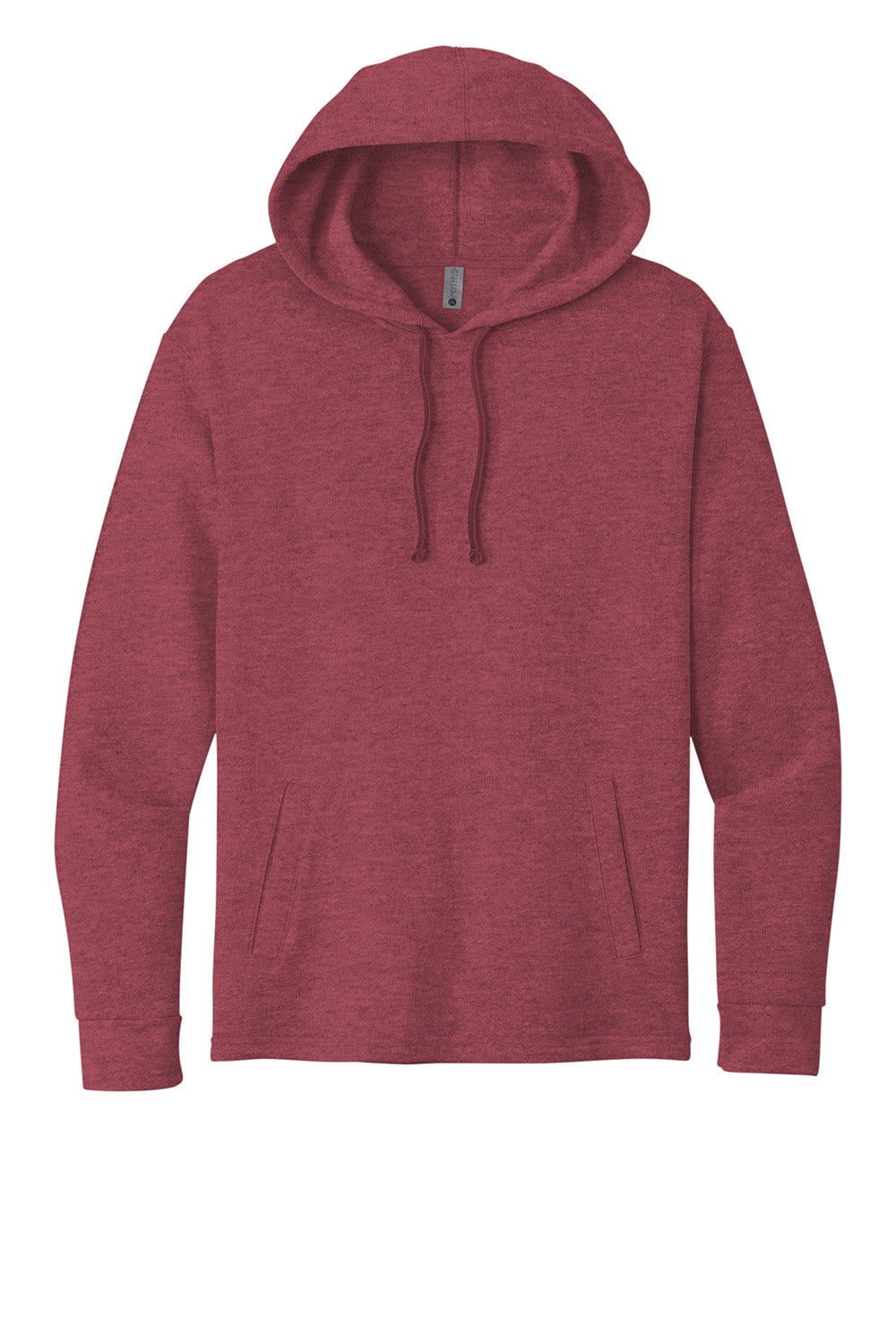 Next Level NL9300/9300 Mens PCH Fleece Hooded Sweatshirt Hoodie w/ Pockets Heather Cardinal Red Flat Front