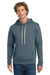 Next Level NL9303/9303 Mens Fleece Hooded Sweatshirt Hoodie w/ Pouch Pocket Antique Denim Blue Model Front