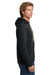 Next Level NL9303/9303 Mens Fleece Hooded Sweatshirt Hoodie w/ Pouch Pocket Graphite Black Model Side