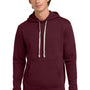 Next Level Mens Fleece Hooded Sweatshirt Hoodie w/ Pouch Pocket - Maroon