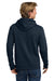 Next Level NL9303/9303 Mens Fleece Hooded Sweatshirt Hoodie w/ Pouch Pocket Midnight Navy Blue Model Back