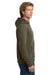 Next Level NL9303/9303 Mens Fleece Hooded Sweatshirt Hoodie w/ Pouch Pocket Military Green Model Side