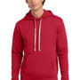 Next Level Mens Fleece Hooded Sweatshirt Hoodie w/ Pouch Pocket - Red