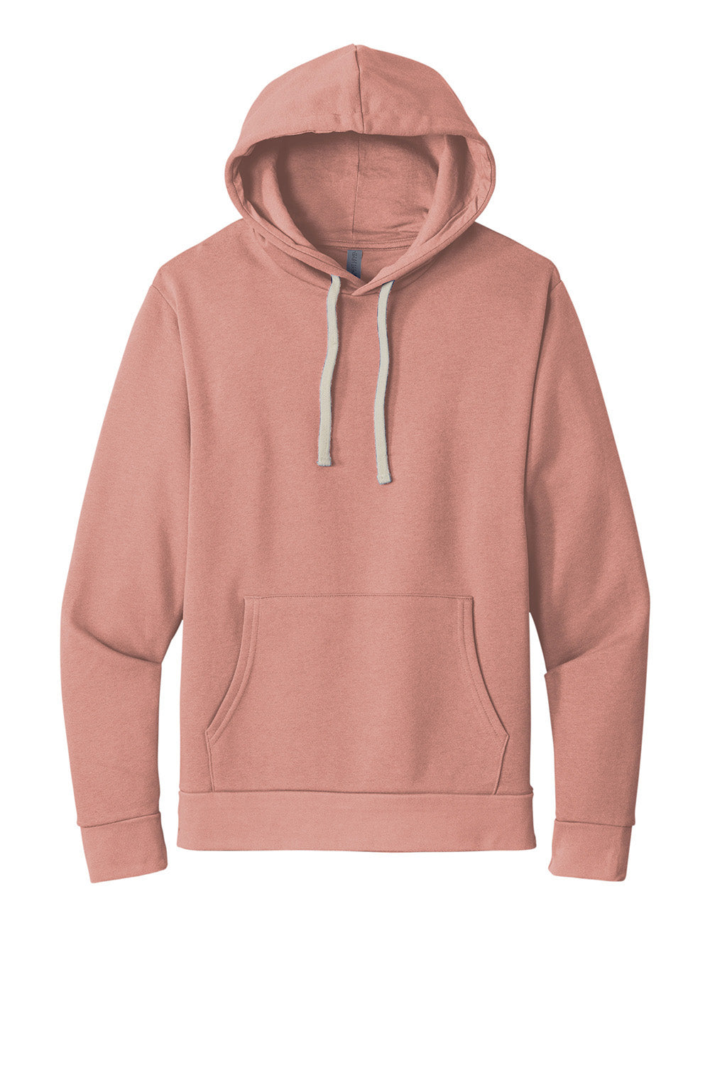 Next Level NL9303/9303 Mens Fleece Hooded Sweatshirt Hoodie w/ Pouch Pocket Desert Pink Flat Front