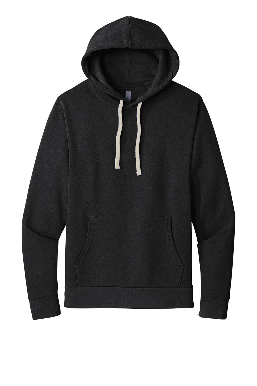 Next Level NL9303/9303 Mens Fleece Hooded Sweatshirt Hoodie w/ Pouch Pocket Graphite Black Flat Front