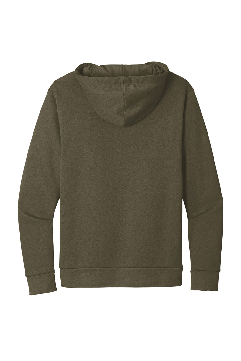 Next Level NL9303/9303 Mens Fleece Hooded Sweatshirt Hoodie w/ Pouch Pocket Military Green Flat Back