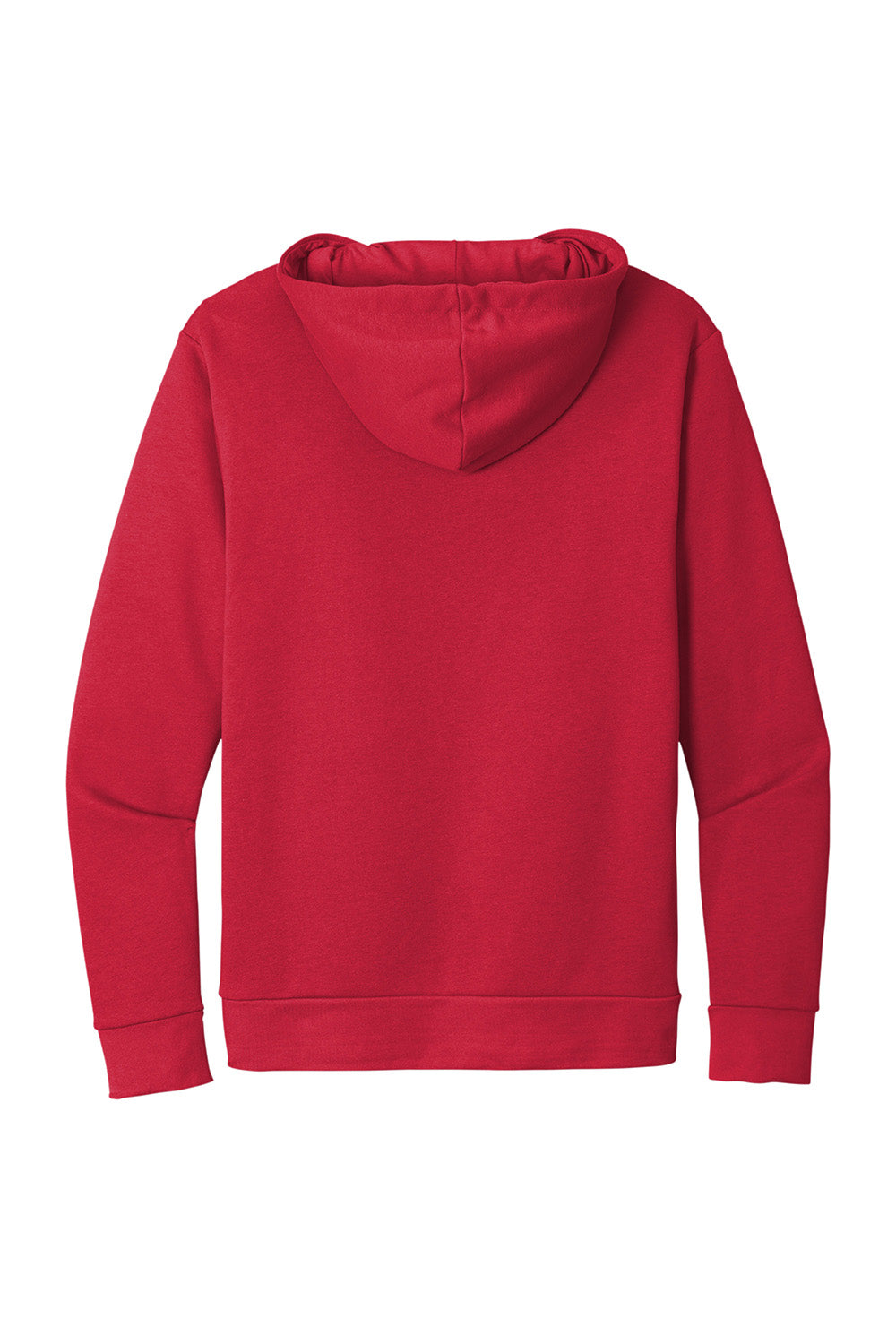 Next Level NL9303/9303 Mens Fleece Hooded Sweatshirt Hoodie w/ Pouch Pocket Red Flat Back