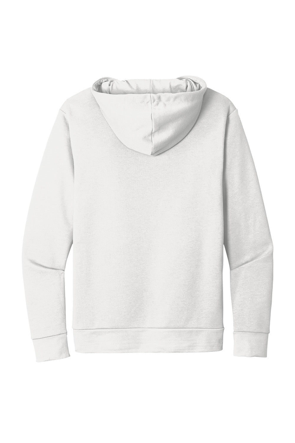 Next Level NL9303/9303 Mens Fleece Hooded Sweatshirt Hoodie w/ Pouch Pocket White Flat Back