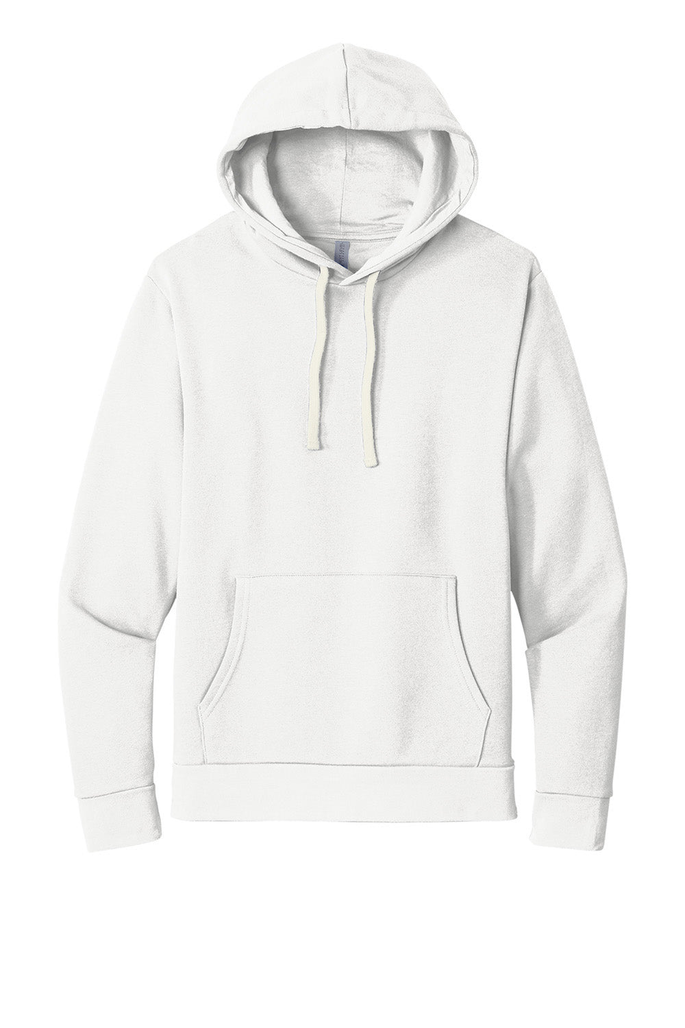 Next Level NL9303/9303 Mens Fleece Hooded Sweatshirt Hoodie w/ Pouch Pocket White Flat Front