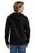 Next Level NL9602/9602 Mens Fleece Full Zip Hooded Sweatshirt Hoodie w/ Pockets Black Model Back