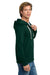 Next Level NL9602/9602 Mens Fleece Full Zip Hooded Sweatshirt Hoodie w/ Pockets Forest Green Model Side