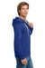 Next Level NL9602/9602 Mens Fleece Full Zip Hooded Sweatshirt Hoodie w/ Pockets Royal Blue Model Side