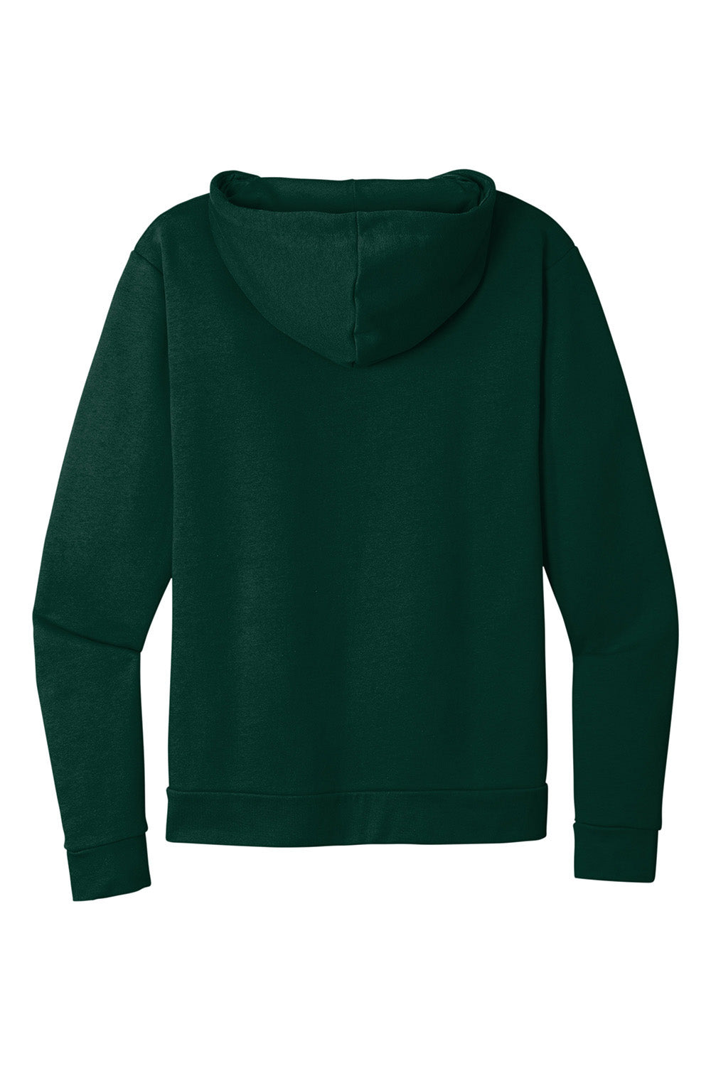 Next Level NL9602/9602 Mens Fleece Full Zip Hooded Sweatshirt Hoodie w/ Pockets Forest Green Flat Back