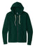 Next Level NL9602/9602 Mens Fleece Full Zip Hooded Sweatshirt Hoodie w/ Pockets Forest Green Flat Front