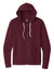 Next Level NL9602/9602 Mens Fleece Full Zip Hooded Sweatshirt Hoodie w/ Pockets Maroon Flat Front