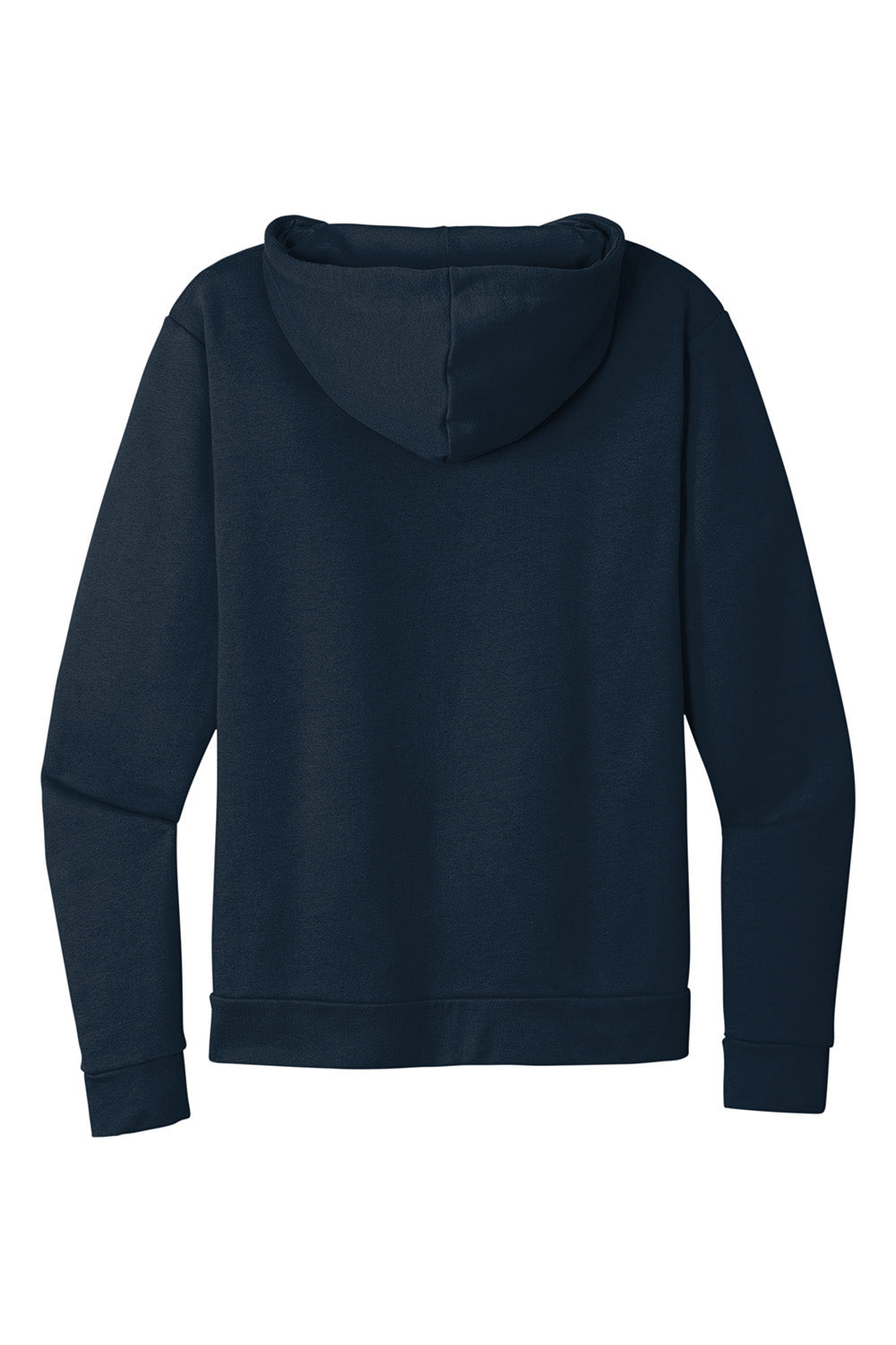 Next Level NL9602/9602 Mens Fleece Full Zip Hooded Sweatshirt Hoodie w/ Pockets Midnight Navy Blue Flat Back