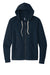 Next Level NL9602/9602 Mens Fleece Full Zip Hooded Sweatshirt Hoodie w/ Pockets Midnight Navy Blue Flat Front