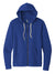 Next Level NL9602/9602 Mens Fleece Full Zip Hooded Sweatshirt Hoodie w/ Pockets Royal Blue Flat Front