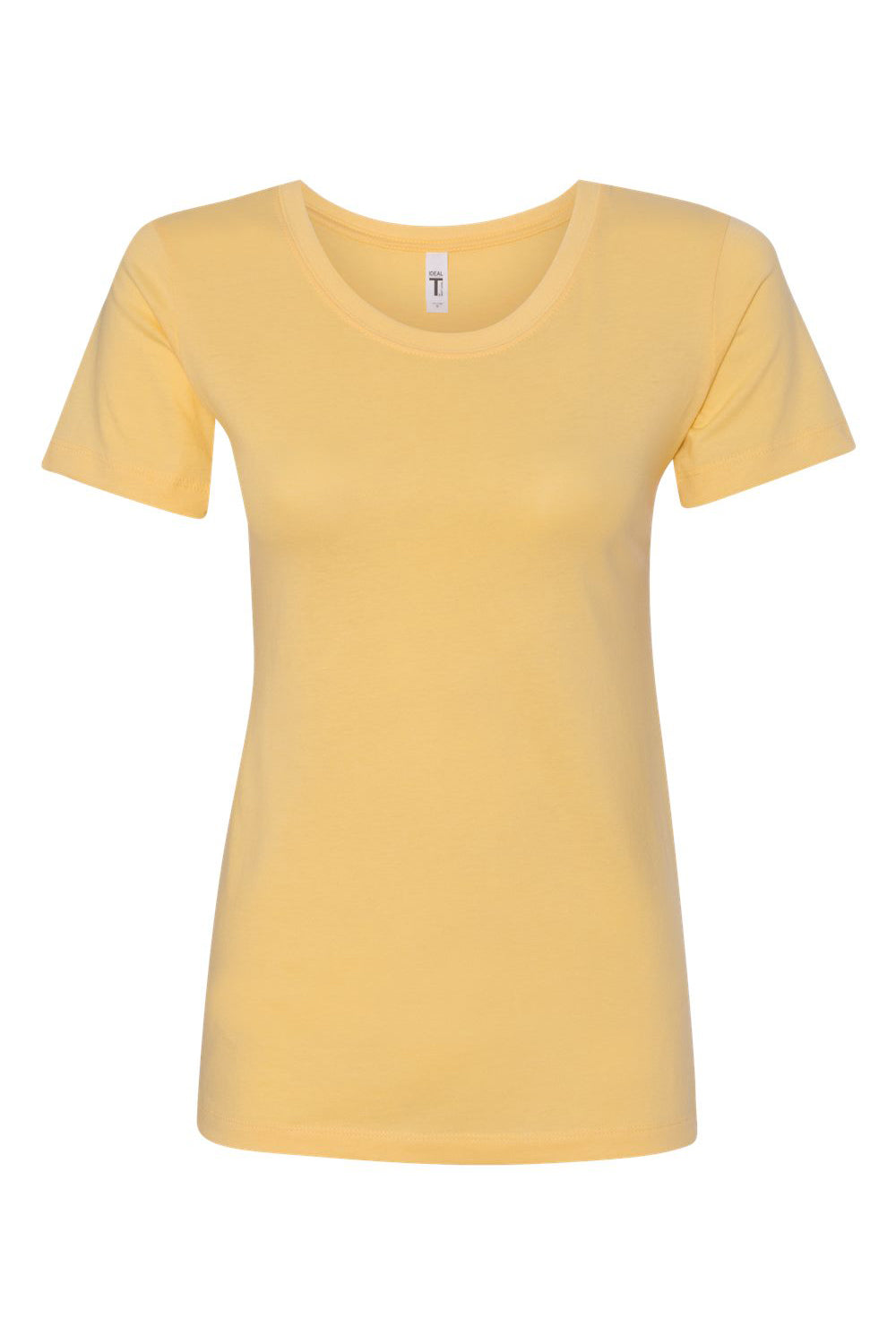 Next Level N1510/1510 Womens Ideal Jersey Short Sleeve Crewneck T-Shirt Banana Cream Yellow Flat Front