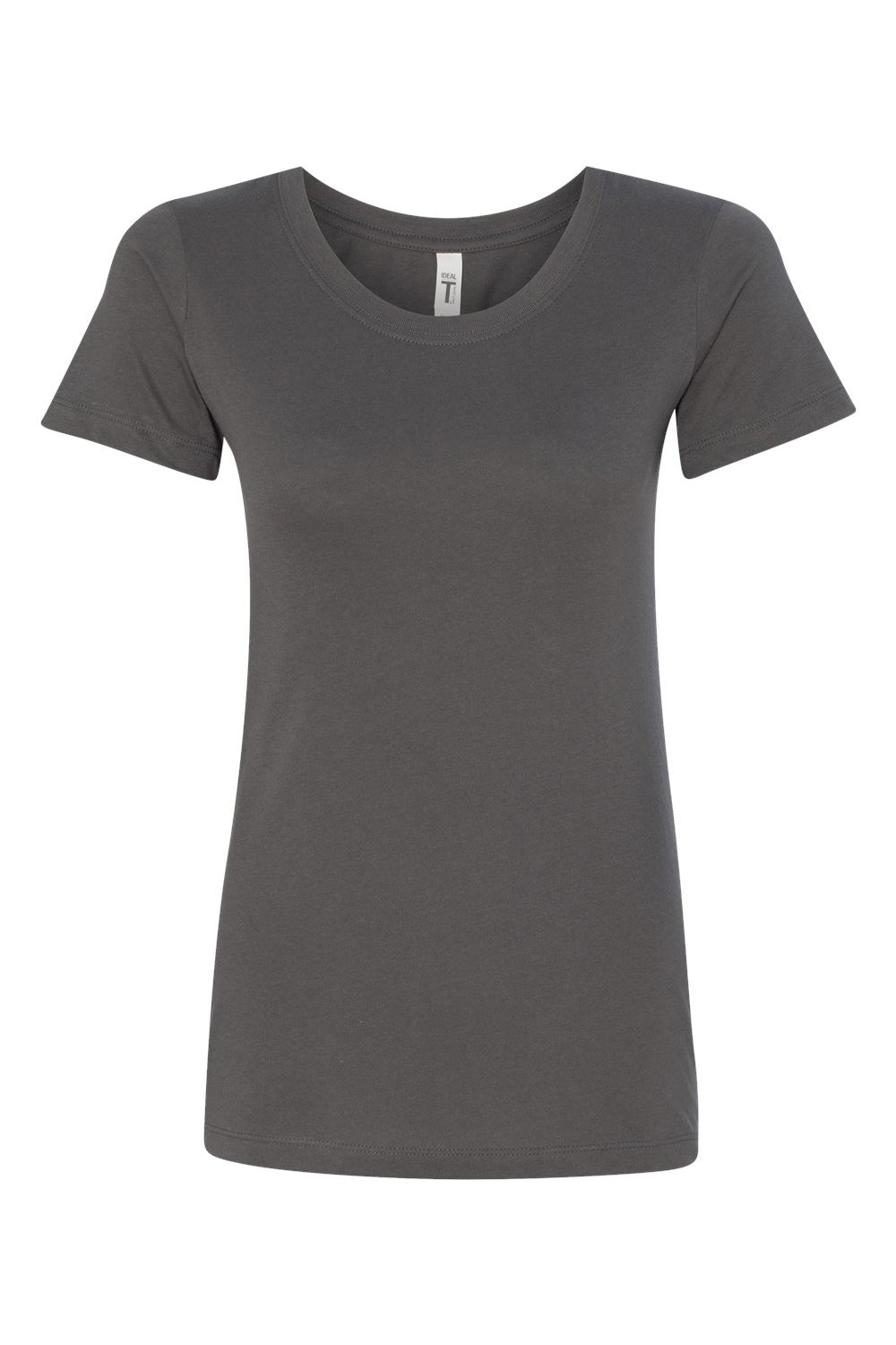 Next Level N1510/1510 Womens Ideal Jersey Short Sleeve Crewneck T-Shirt Dark Grey Flat Front