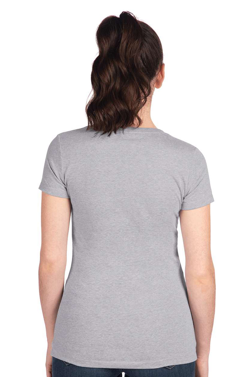 Next Level N1510/1510 Womens Ideal Jersey Short Sleeve Crewneck T-Shirt Heather Grey Model Back