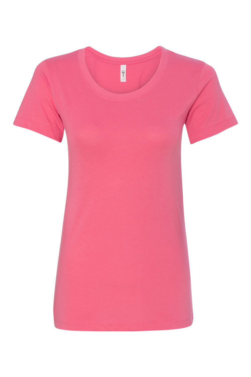 Next Level N1510/1510 Womens Ideal Jersey Short Sleeve Crewneck T-Shirt Hot Pink Flat Front