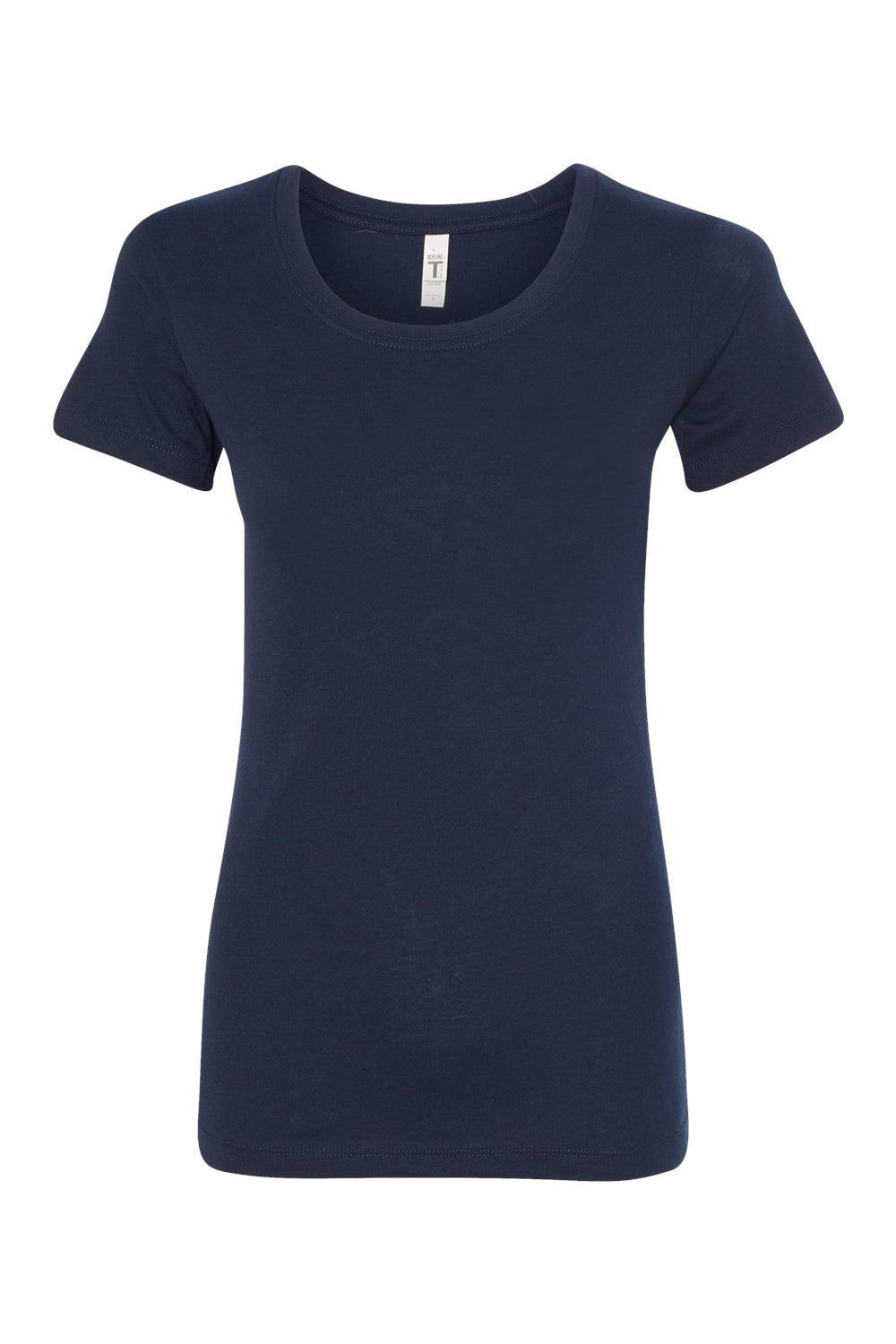 Next Level N1510/1510 Womens Ideal Jersey Short Sleeve Crewneck T-Shirt Midnight Navy Blue Flat Front