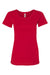 Next Level N1510/1510 Womens Ideal Jersey Short Sleeve Crewneck T-Shirt Red Flat Front