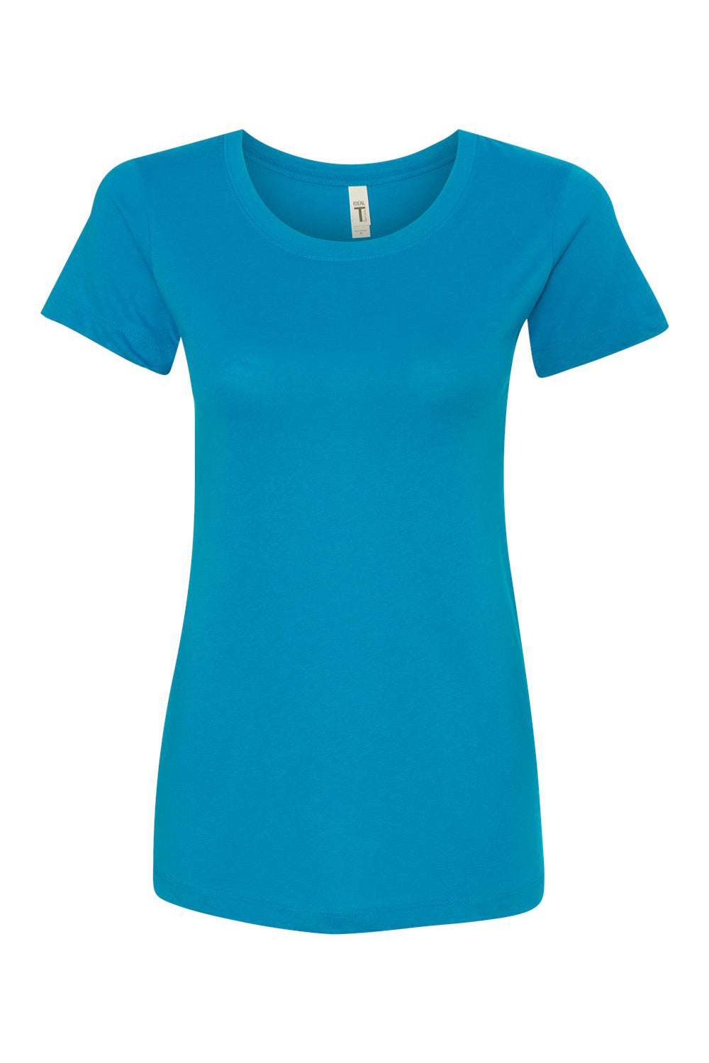 Next Level N1510/1510 Womens Ideal Jersey Short Sleeve Crewneck T-Shirt Turquoise Blue Flat Front