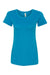 Next Level N1510/1510 Womens Ideal Jersey Short Sleeve Crewneck T-Shirt Turquoise Blue Flat Front