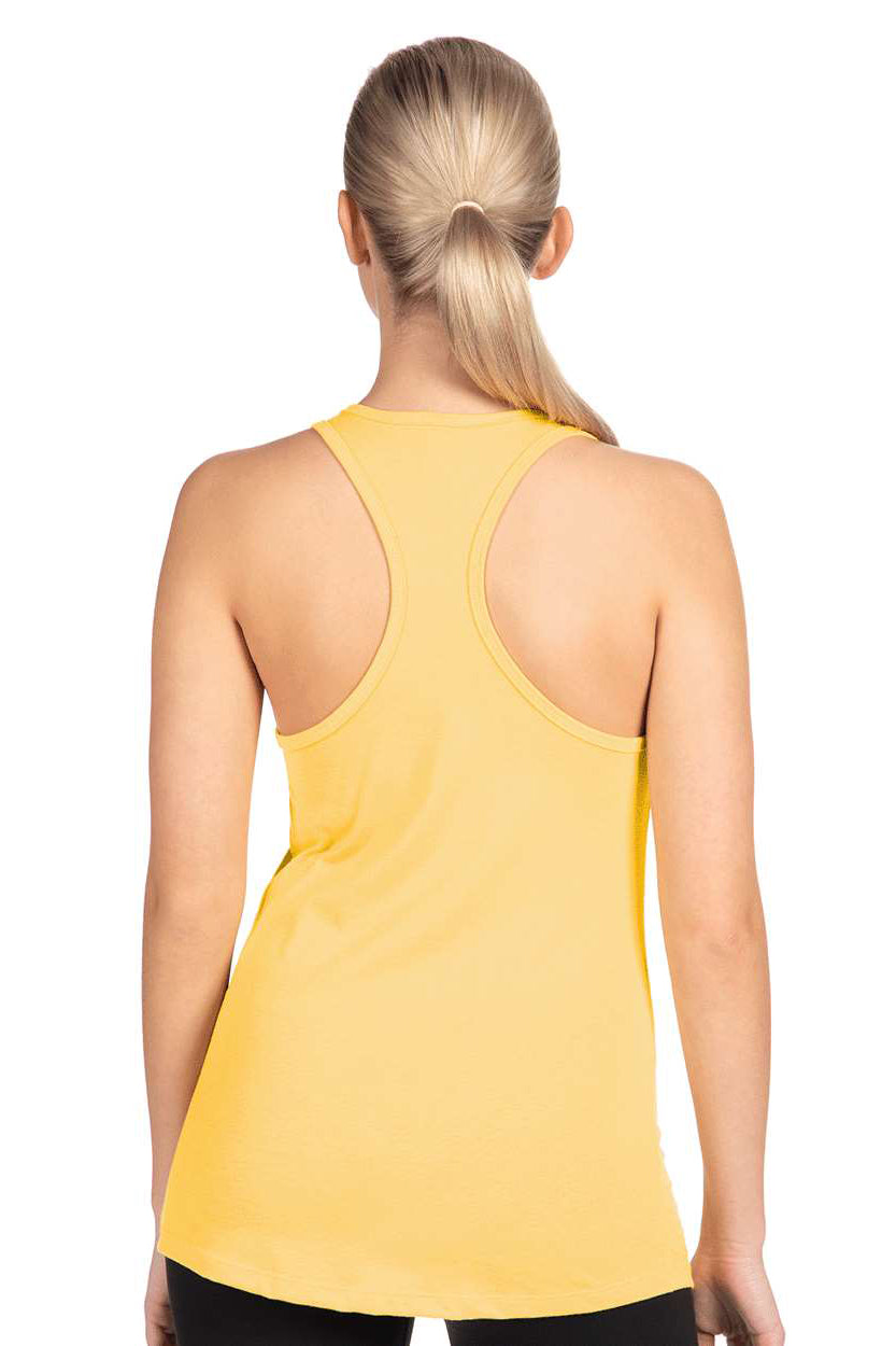 Next Level N1533/1533 Womens Ideal Jersey Tank Top Banana Cream Yellow Model Back