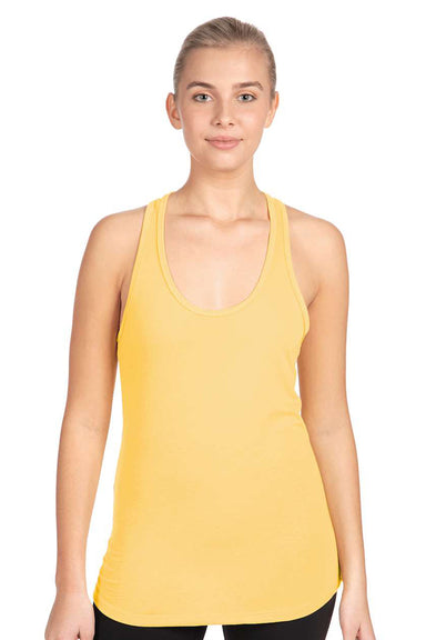 Next Level N1533/1533 Womens Ideal Jersey Tank Top Banana Cream Yellow Model Front