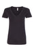 Next Level N1540/1540 Womens Ideal Jersey Short Sleeve V-Neck T-Shirt Black Flat Front